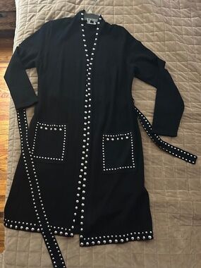 INC International Studded Cardigan Sweater
